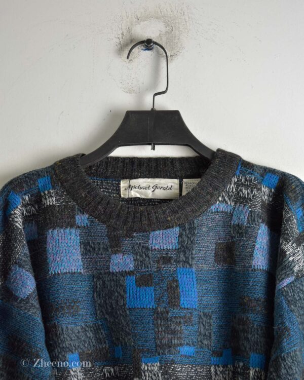 بافت وینتیج آبی Michael Gerald