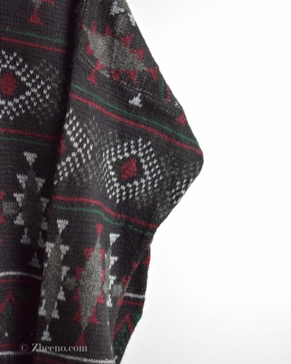 بافت وینتیج مشکی یقه دار Vittorio Rex