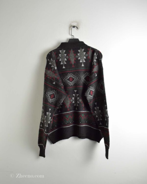 بافت وینتیج مشکی یقه دار Vittorio Rex