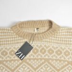 بافت وینتیج کرم رنگ طرح دار