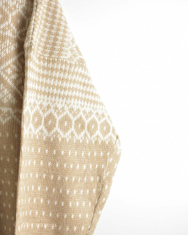 بافت وینتیج کرم رنگ طرح دار