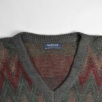 بافت وینتیج چند رنگ یقه هفت