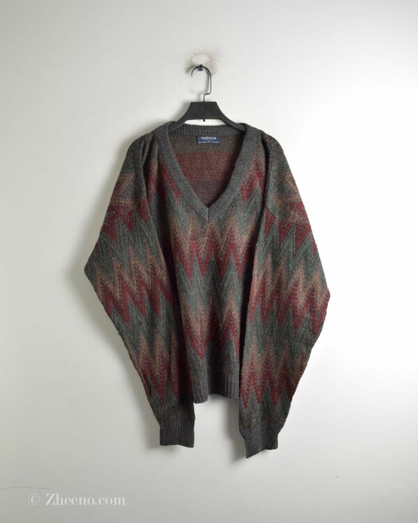 بافت وینتیج چند رنگ یقه هفت