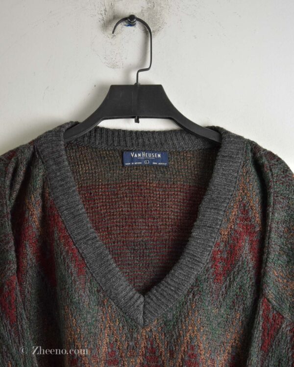 بافت وینتیج چند رنگ یقه هفت