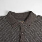 بافت وینتیج قهوه ای یقه دار Esprit