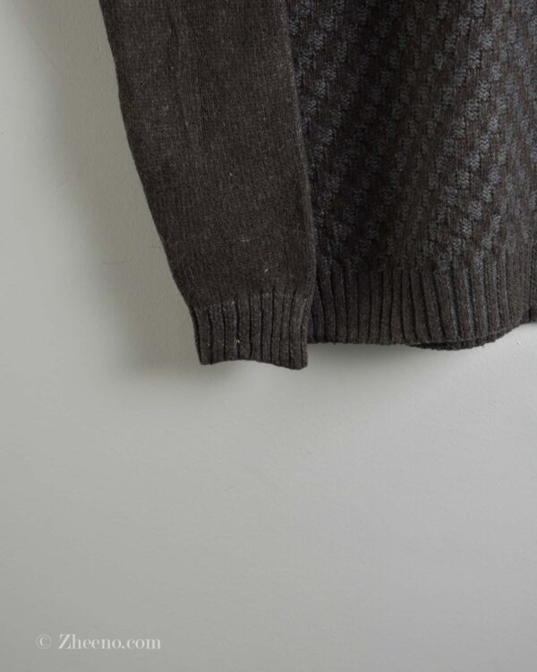 بافت وینتیج قهوه ای یقه دار Esprit