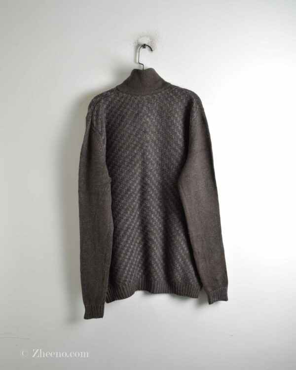 بافت وینتیج قهوه ای یقه دار Esprit