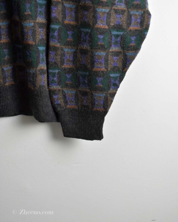 بافت وینتیج یقه هفت طرح دار