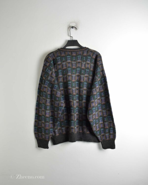 بافت وینتیج یقه هفت طرح دار