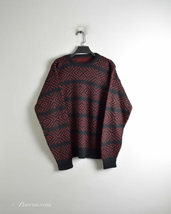 بافت وینتیج مشکی طرح دار