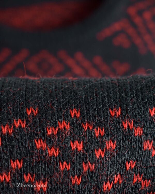 بافت وینتیج مشکی طرح دار