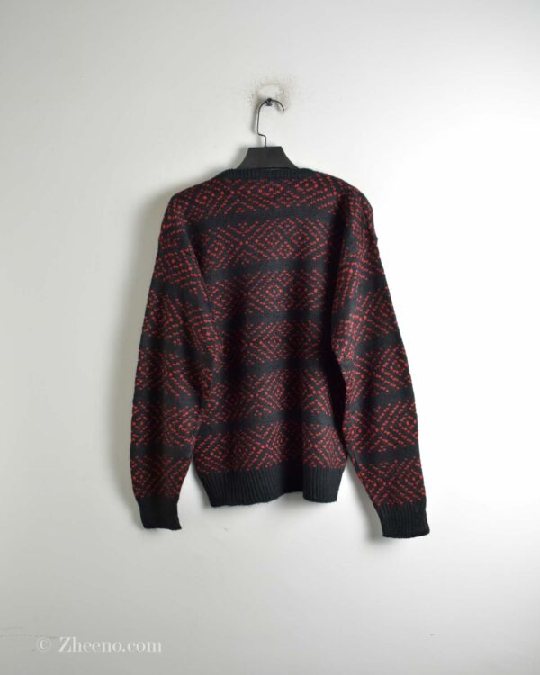 بافت وینتیج مشکی طرح دار