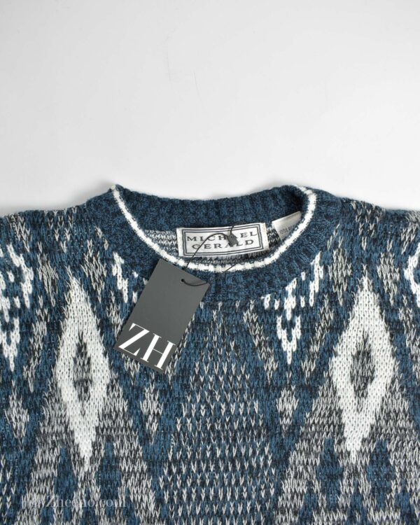 بافت وینتیج آبی Michael Gerald