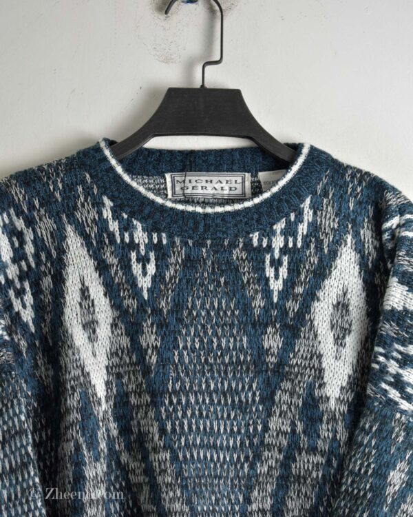 بافت وینتیج آبی Michael Gerald