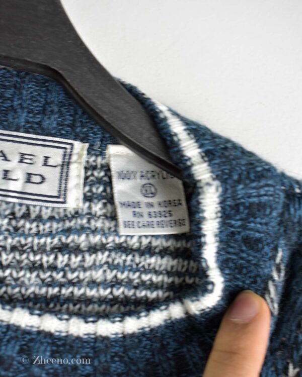 بافت وینتیج آبی Michael Gerald