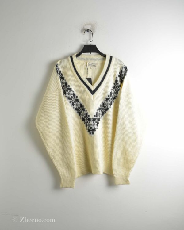 بافت وینتیج شیری یقه هفت