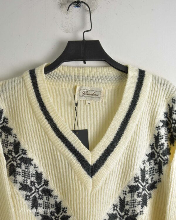 بافت وینتیج شیری یقه هفت