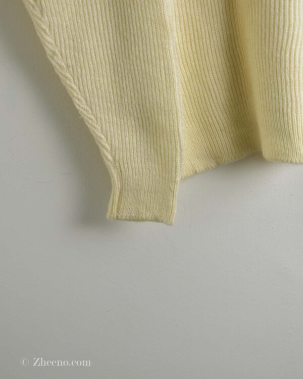 بافت وینتیج شیری یقه هفت