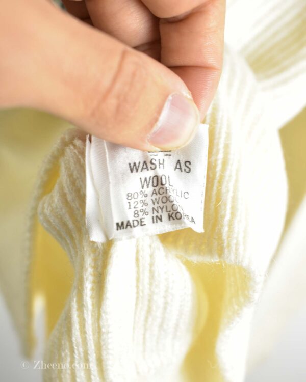 بافت وینتیج شیری یقه هفت