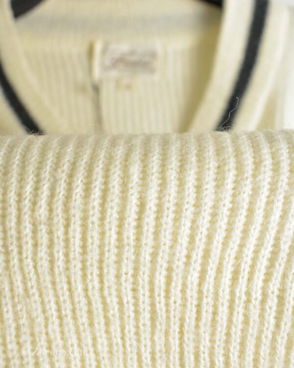 بافت وینتیج شیری یقه هفت