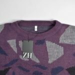 بافت وینتیج بنفش طرح دار