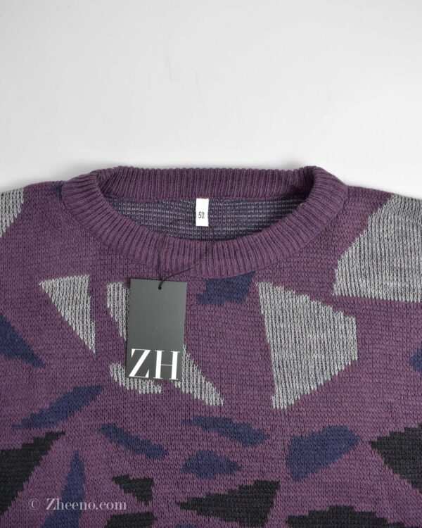 بافت وینتیج بنفش طرح دار