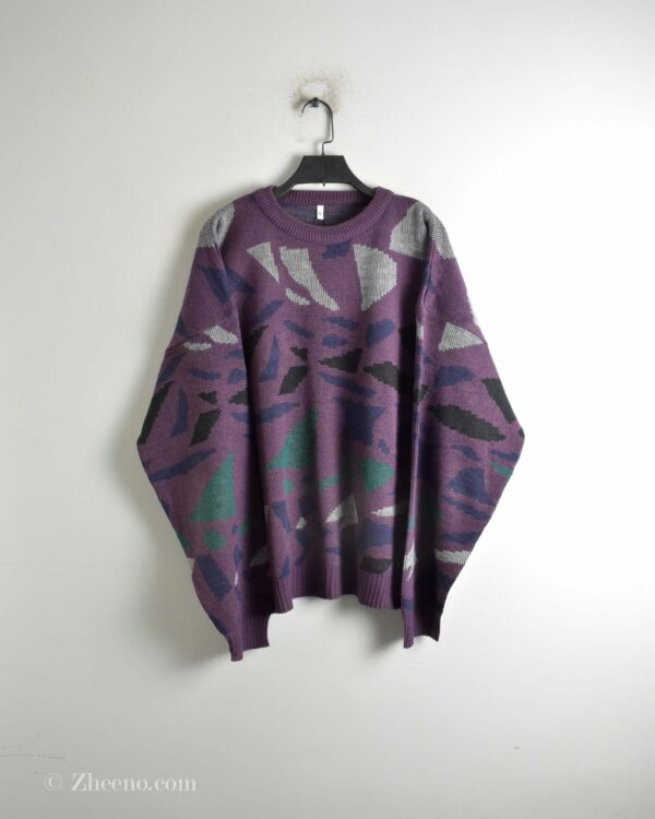 بافت وینتیج بنفش طرح دار