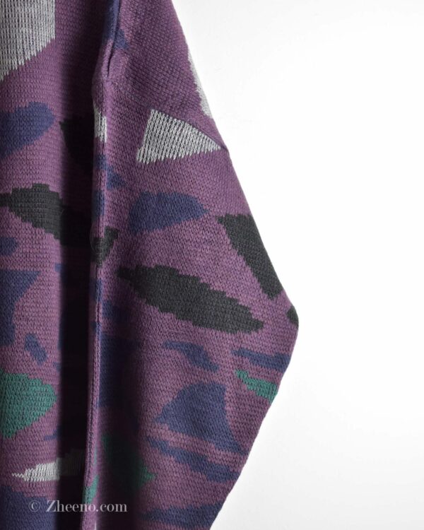 بافت وینتیج بنفش طرح دار