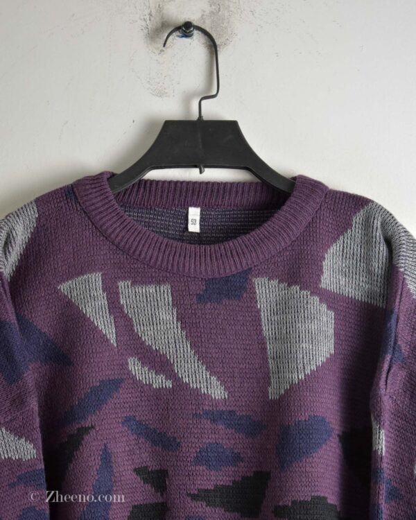 بافت وینتیج بنفش طرح دار