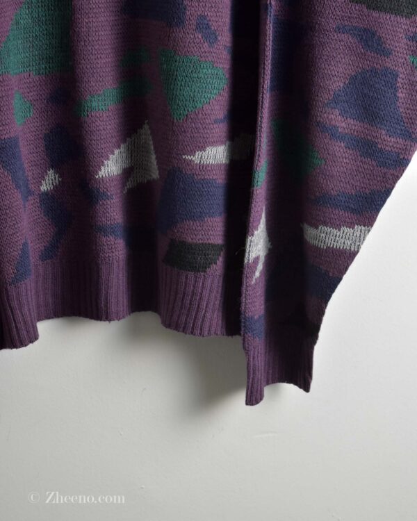 بافت وینتیج بنفش طرح دار