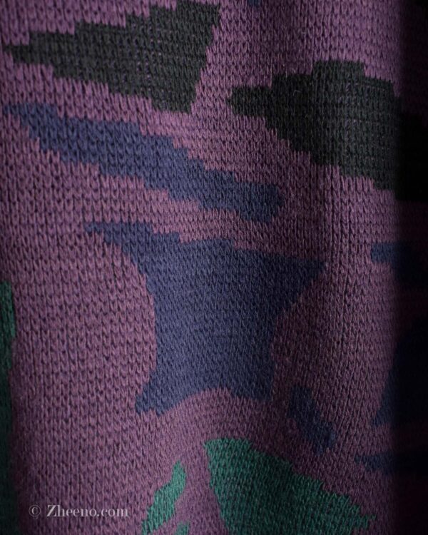 بافت وینتیج بنفش طرح دار