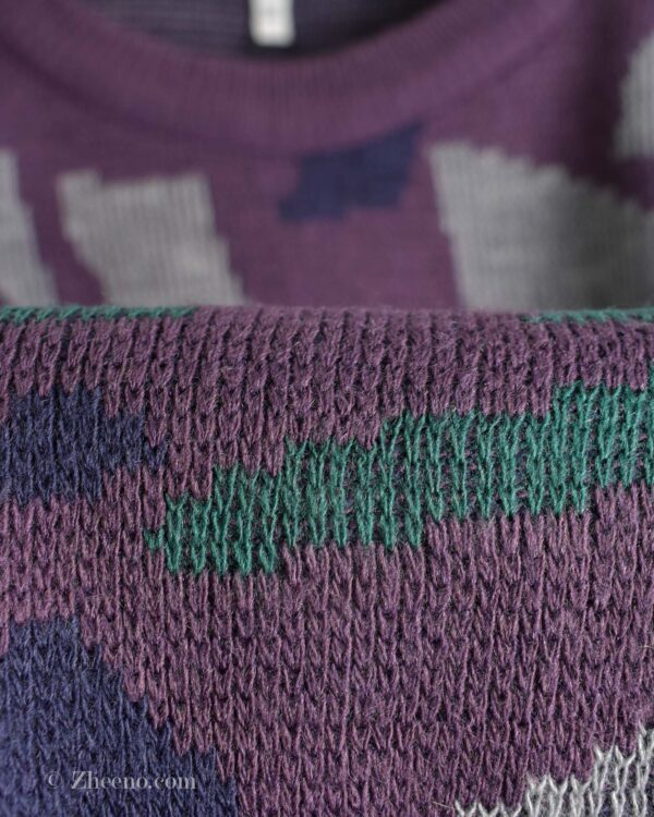 بافت وینتیج بنفش طرح دار