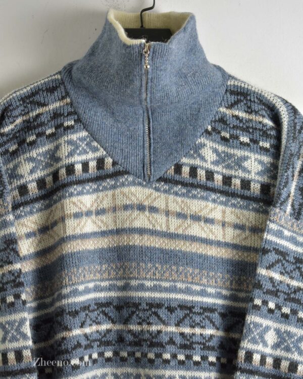 نیم زیپ بافت وینتیج Quadrilatere