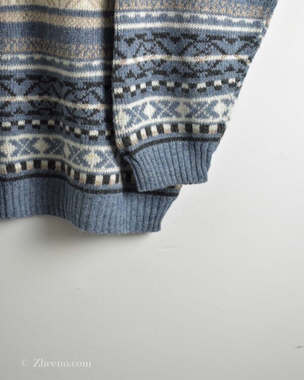 نیم زیپ بافت وینتیج Quadrilatere