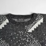 بافت وینتیج مشکی سفید New era