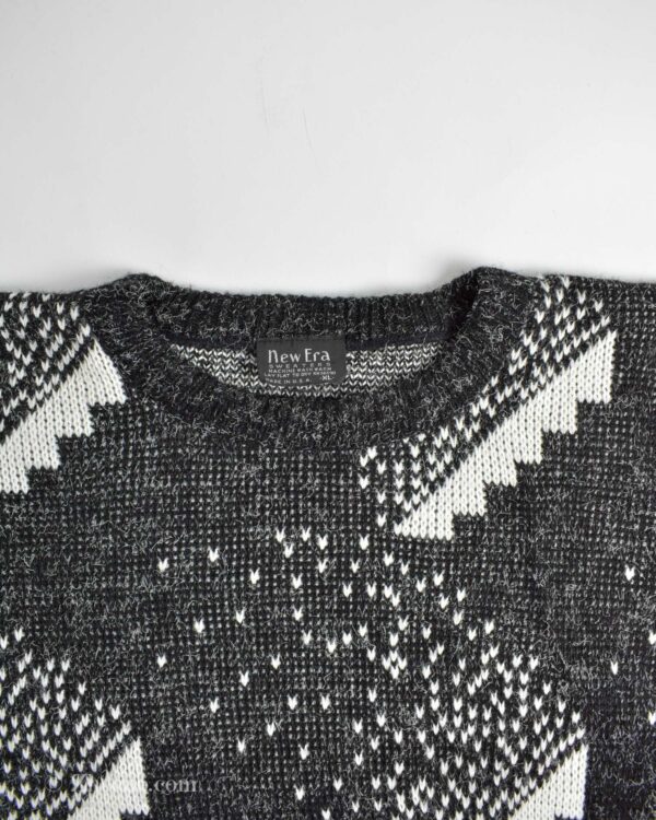 بافت وینتیج مشکی سفید New era