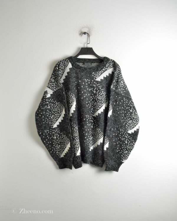 بافت وینتیج مشکی سفید New era