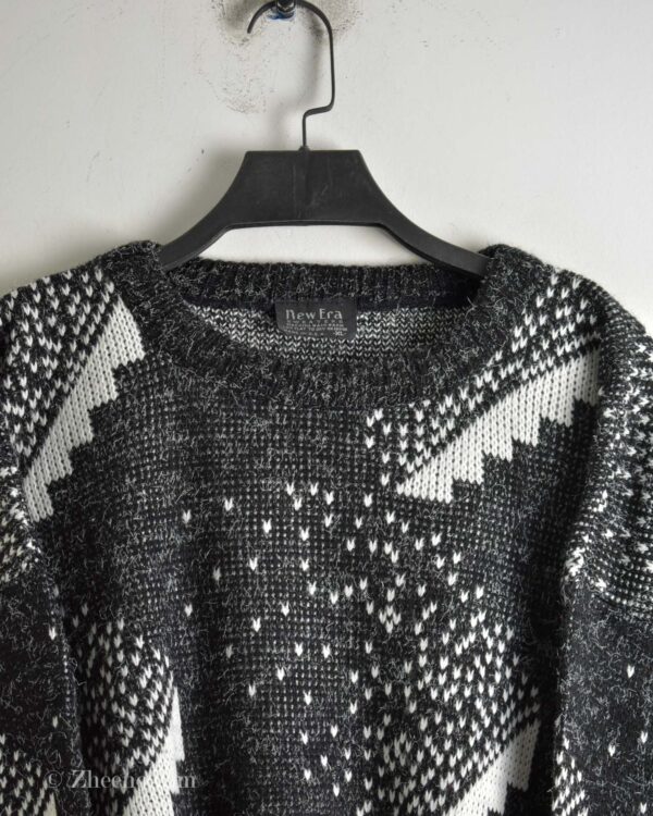 بافت وینتیج مشکی سفید New era