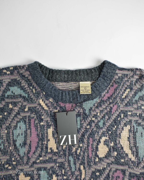 بافت وینتیج چند رنگ طرح دار