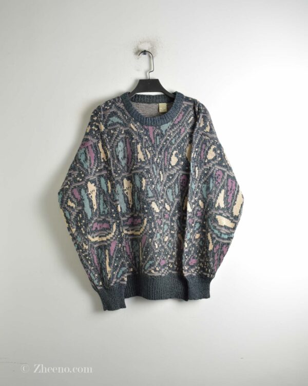 بافت وینتیج چند رنگ طرح دار