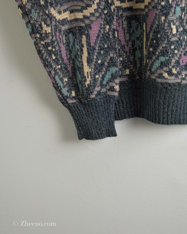 بافت وینتیج چند رنگ طرح دار