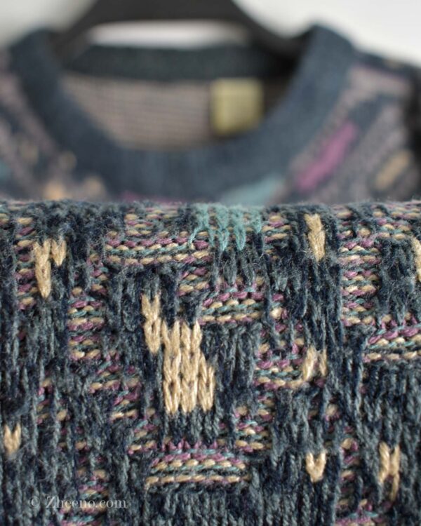 بافت وینتیج چند رنگ طرح دار