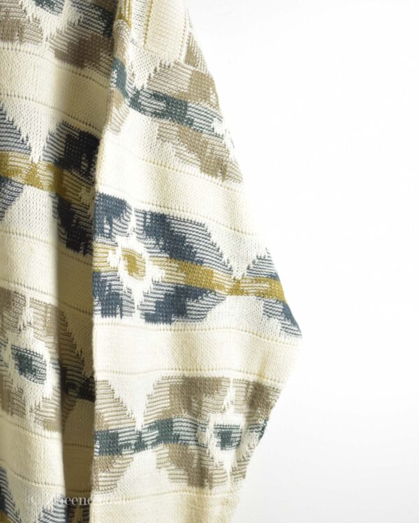 بافت وینتیج شیری طرح دار