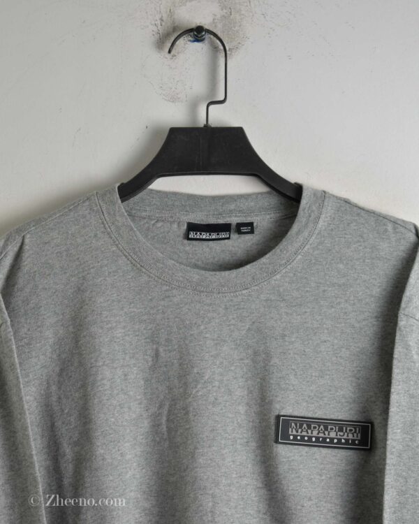 تیشرت آستین دار طوسی Napapijri