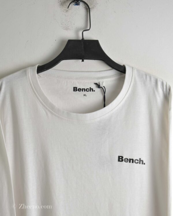 تیشرت آستین دار سفید ساده Bench