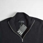 نیم زیپ بافت ساده مشکی Asos