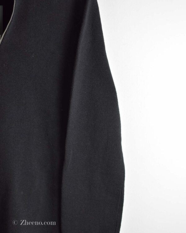 نیم زیپ بافت ساده مشکی Asos