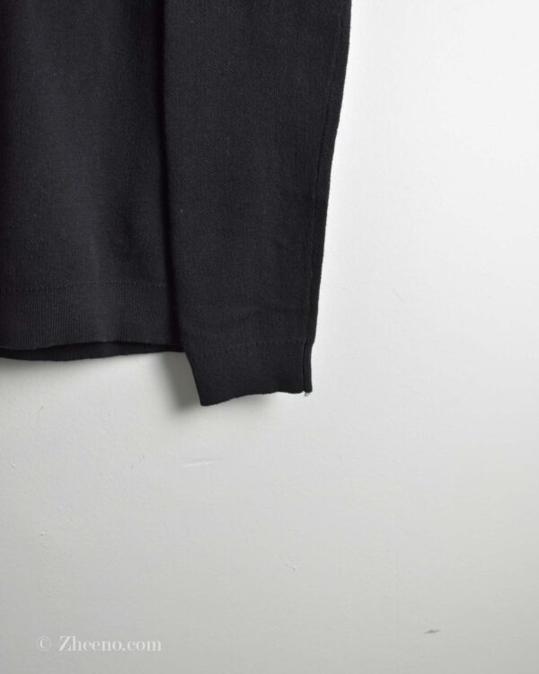 نیم زیپ بافت ساده مشکی Asos