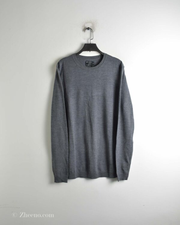 بافت ساده یقه گرد خاکستری Asos