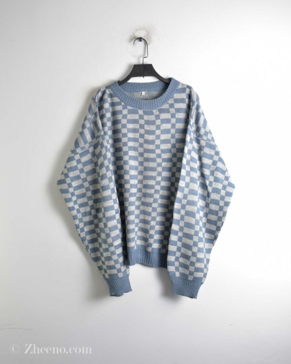 بافت وینتیج آبی طوسی